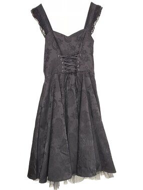 Hearts & Roses Black Gothic  Dress US 10